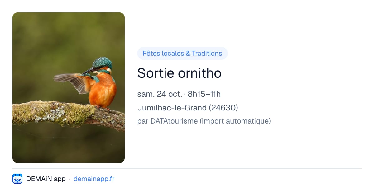 Sortie ornitho — Jumilhac-le-Grand