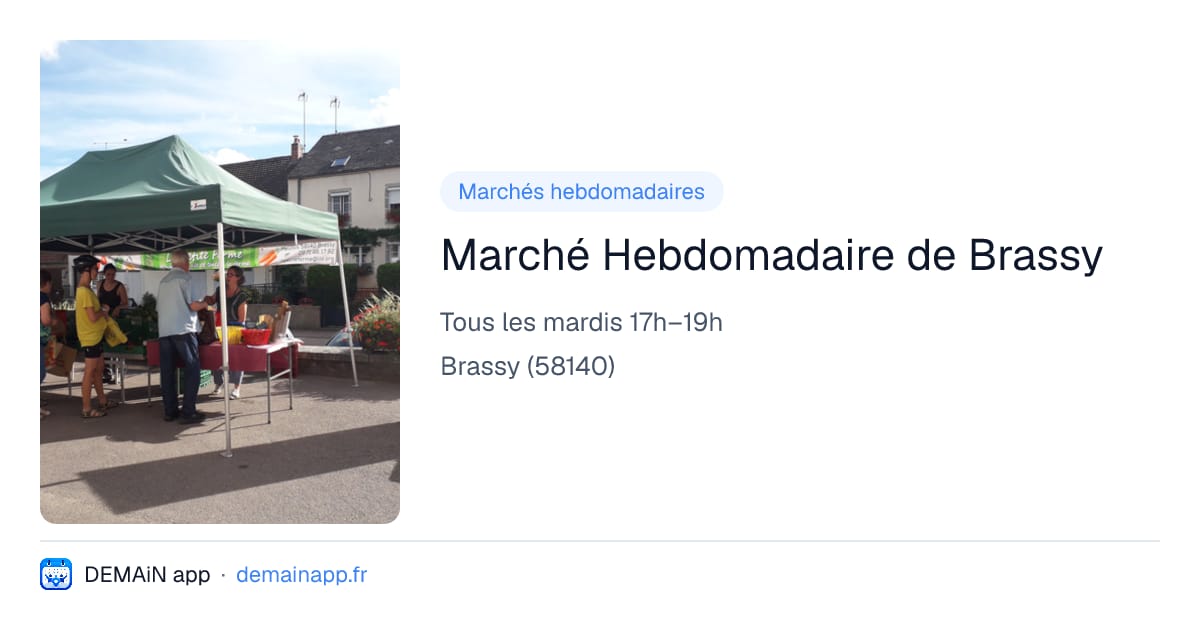 Marché Hebdomadaire de Brassy — Brassy