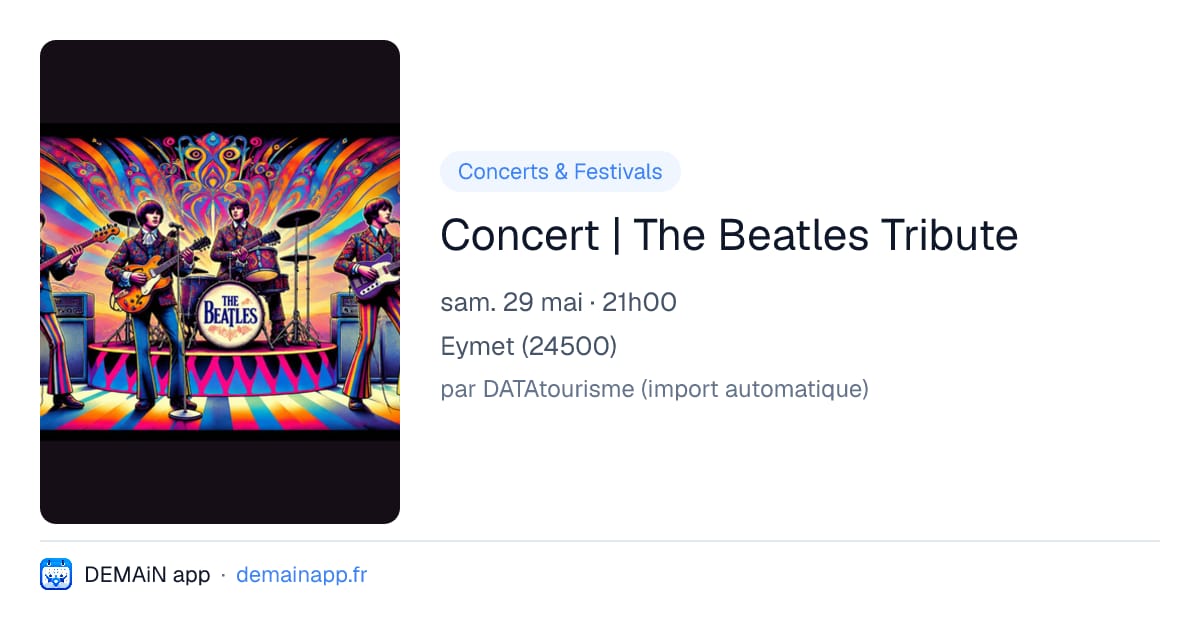 Concert | The Beatles Tribute — Eymet