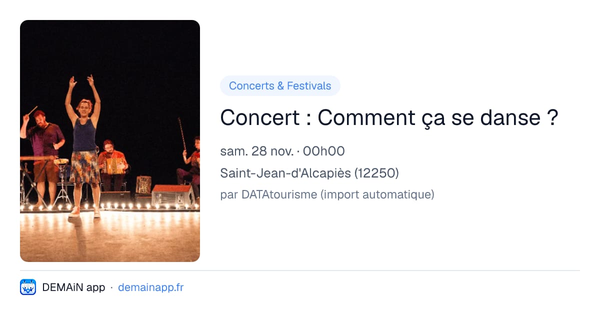 Concert : Comment ça se danse ? — Saint-Jean-d'Alcapiès