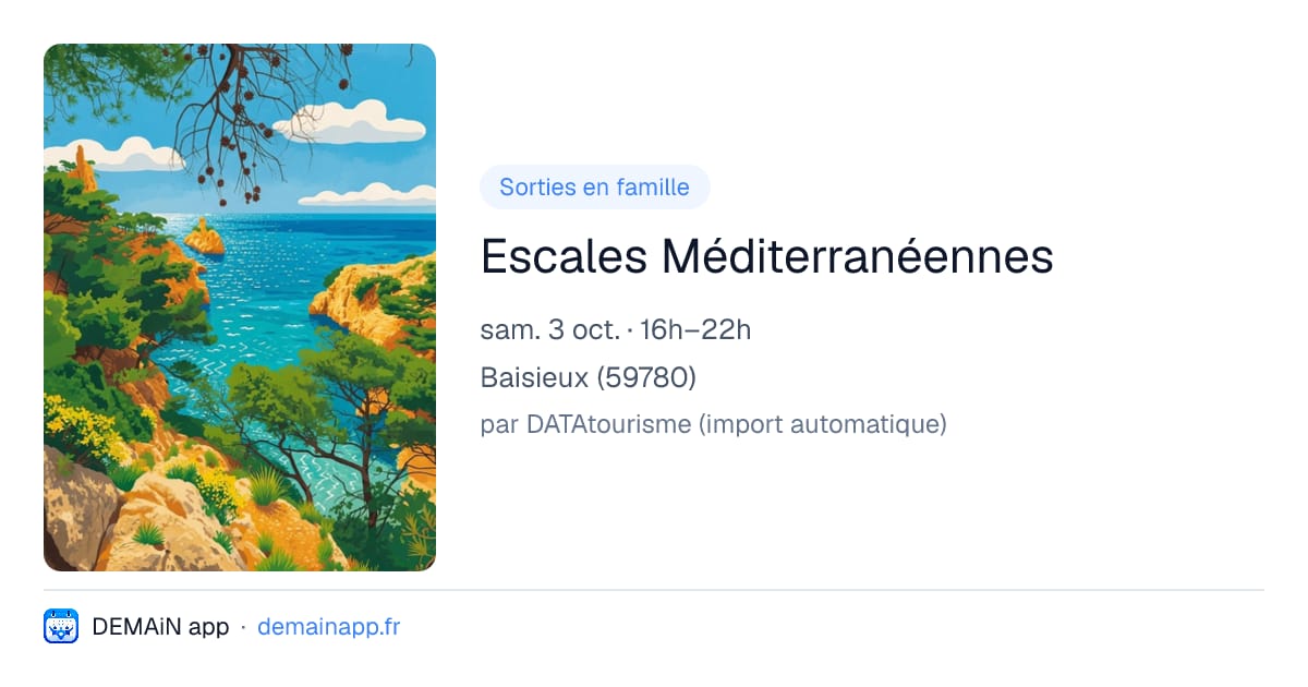 Escales Méditerranéennes — Baisieux