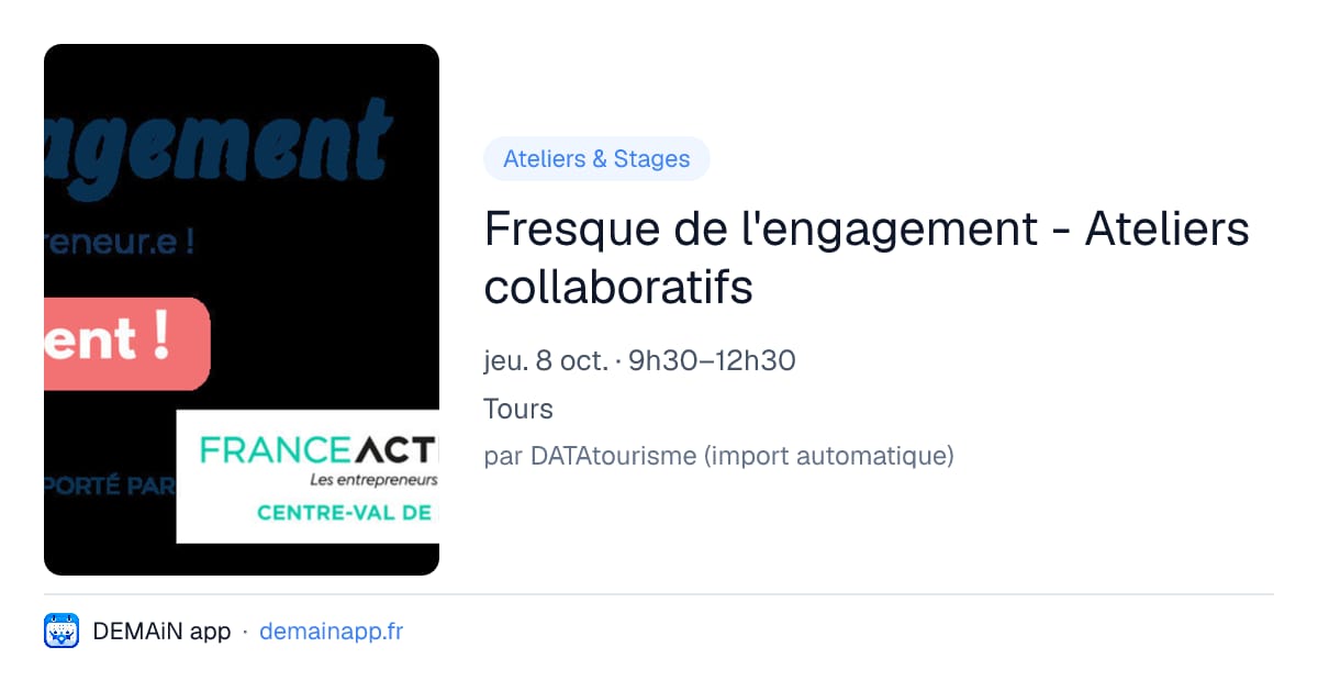 Fresque de l'engagement - Ateliers collaboratifs — Tours