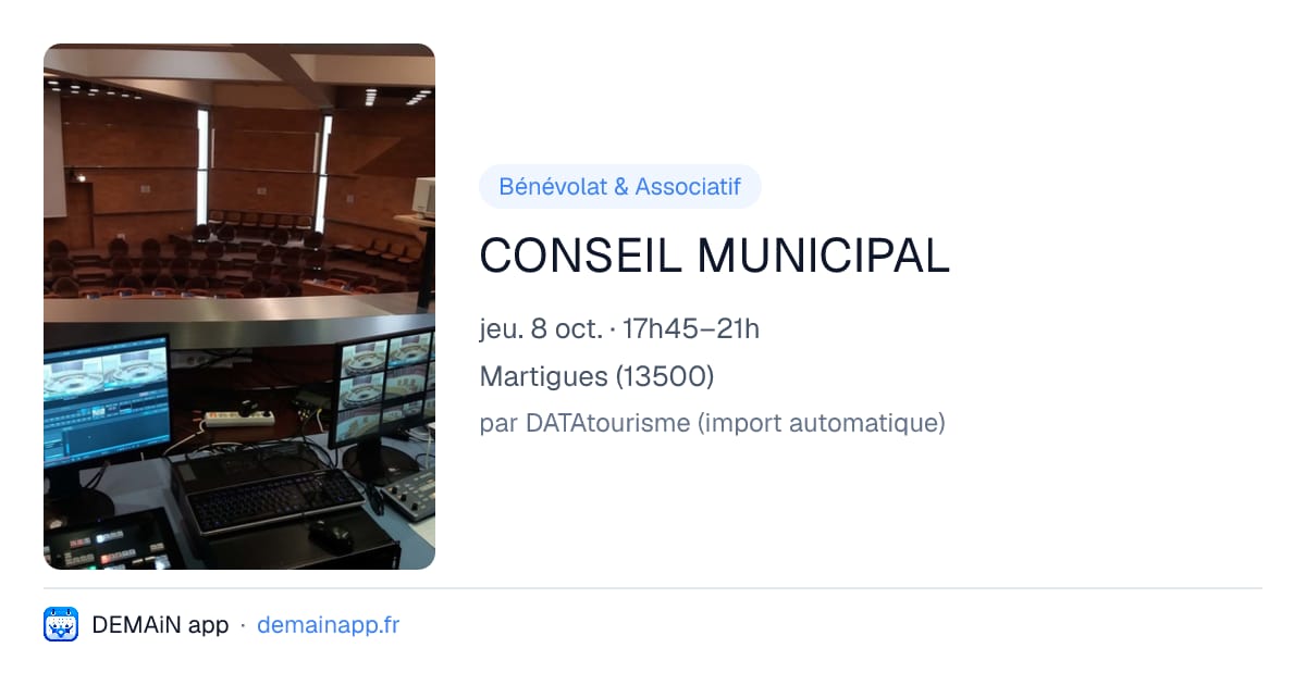 CONSEIL MUNICIPAL — Martigues