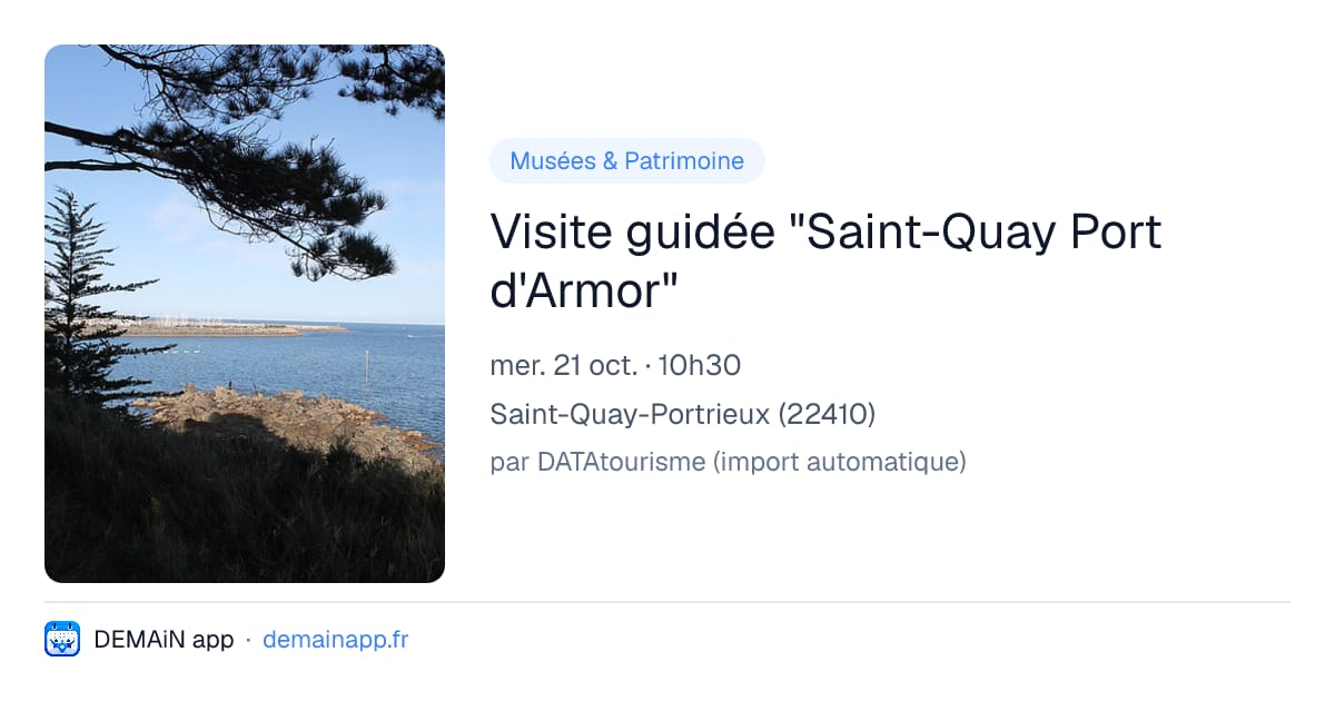 Visite guidée "Saint-Quay Port d'Armor" — Saint-Quay-Portrieux