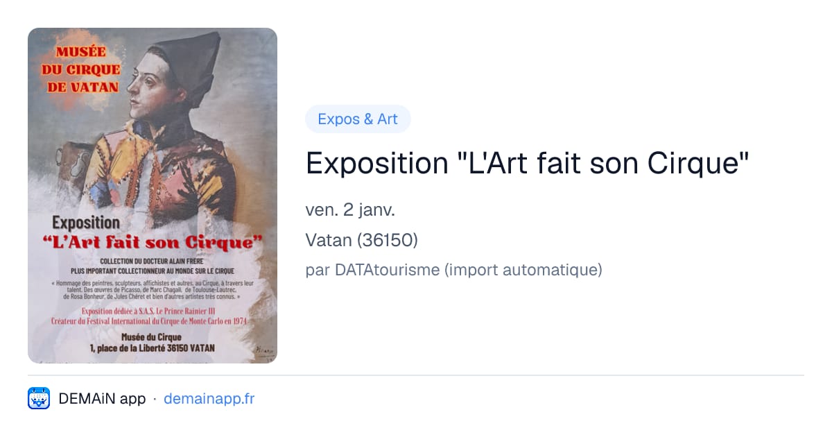 Exposition "L'Art fait son Cirque" — Vatan