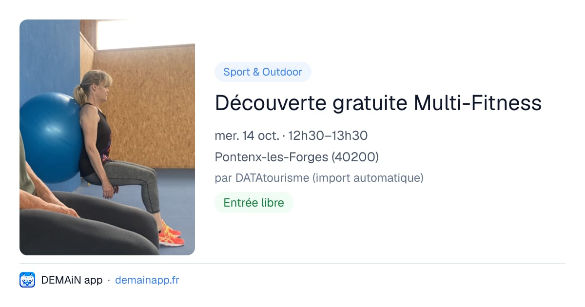 Découverte gratuite Multi-Fitness — Pontenx-les-Forges