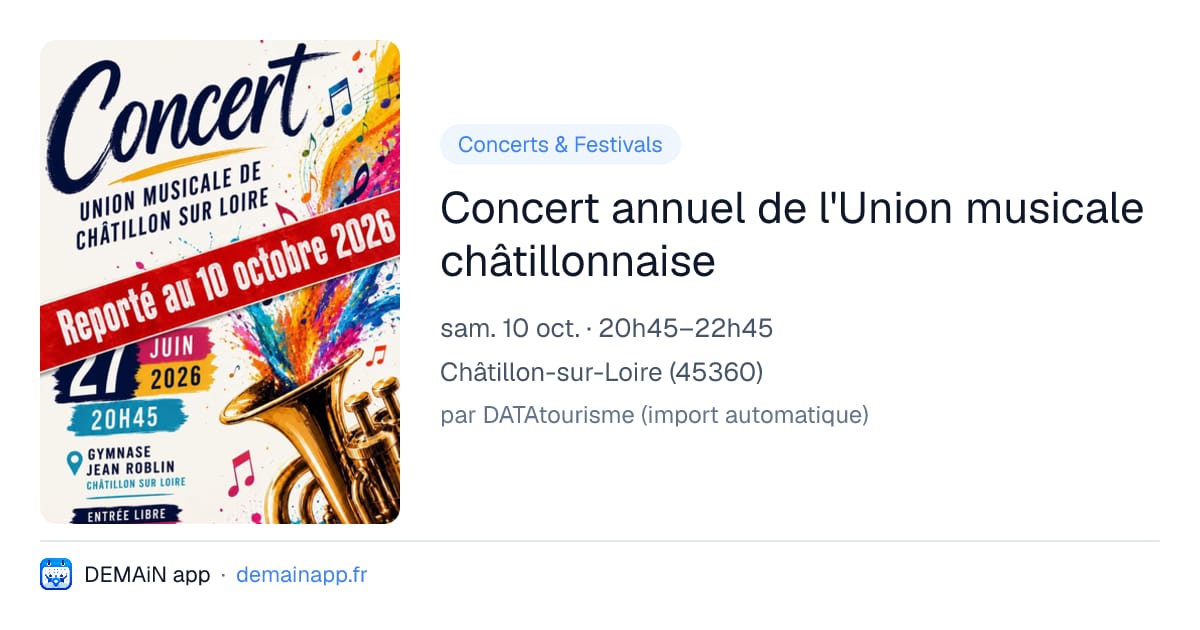 Concert annuel de l'Union musicale châtillonnaise — Châtillon-sur-Loire