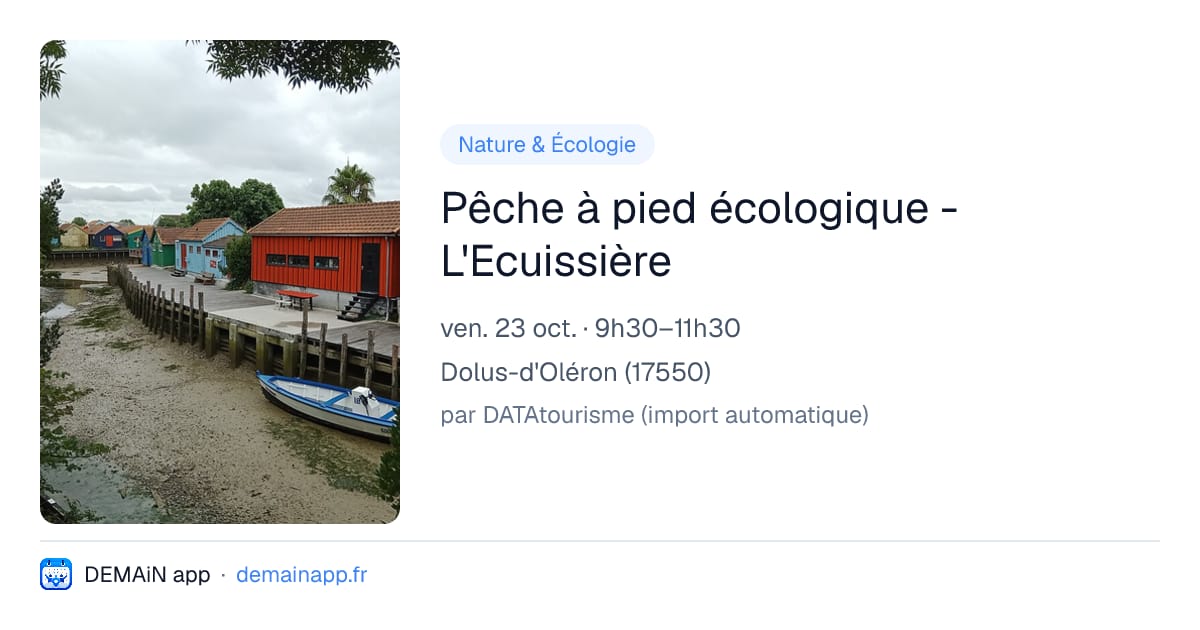 Pêche à pied écologique - L'Ecuissière — Dolus-d'Oléron