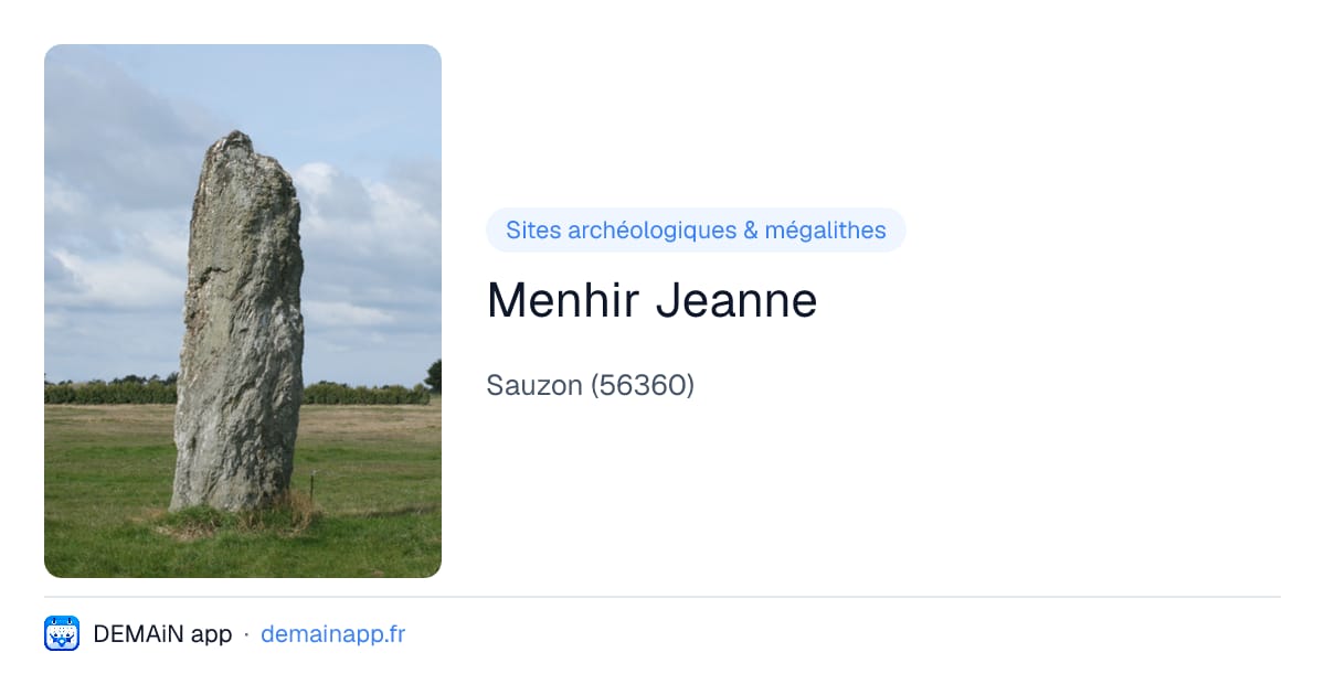 Menhir Jeanne — Sauzon