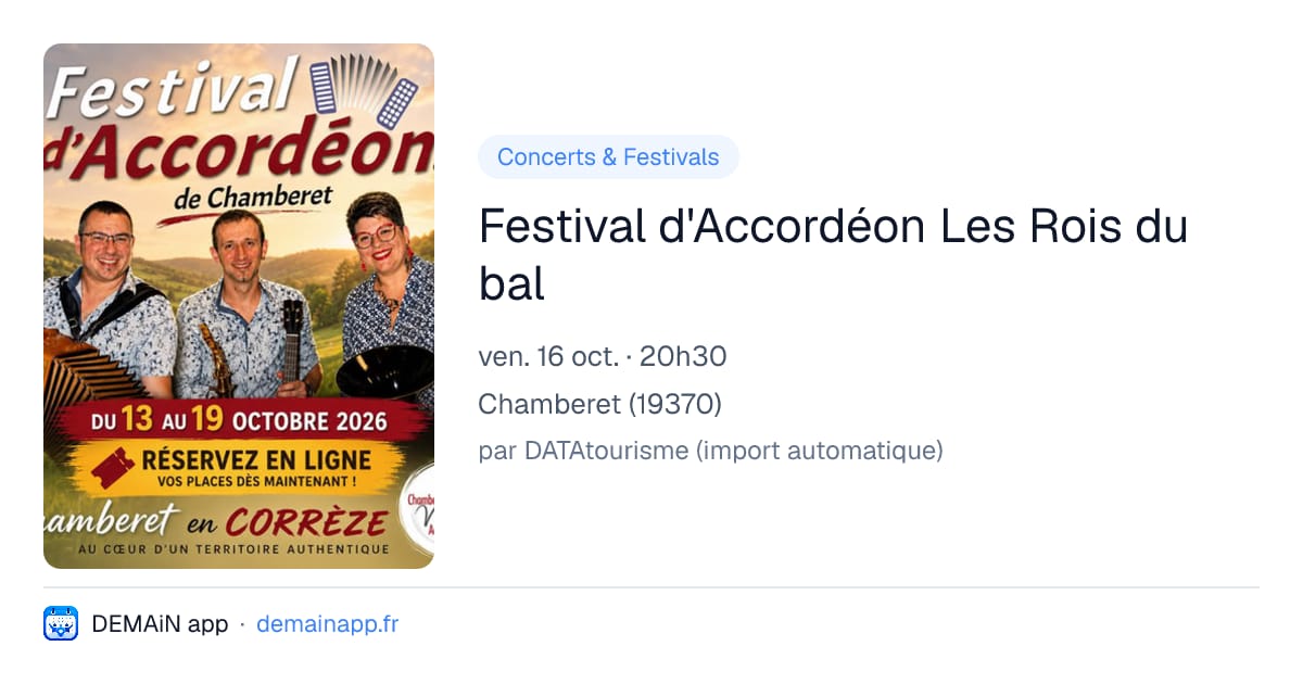 Festival d'Accordéon Les Rois du bal — Chamberet