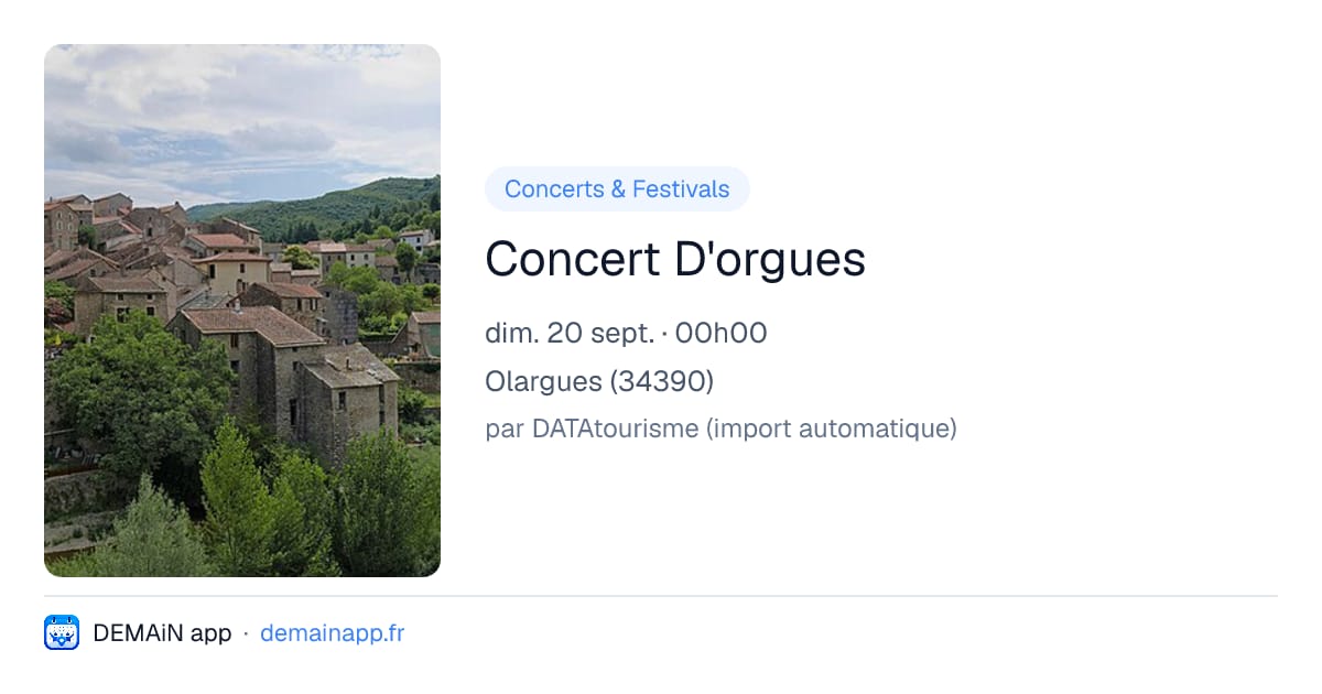 Concert D'orgues — Olargues