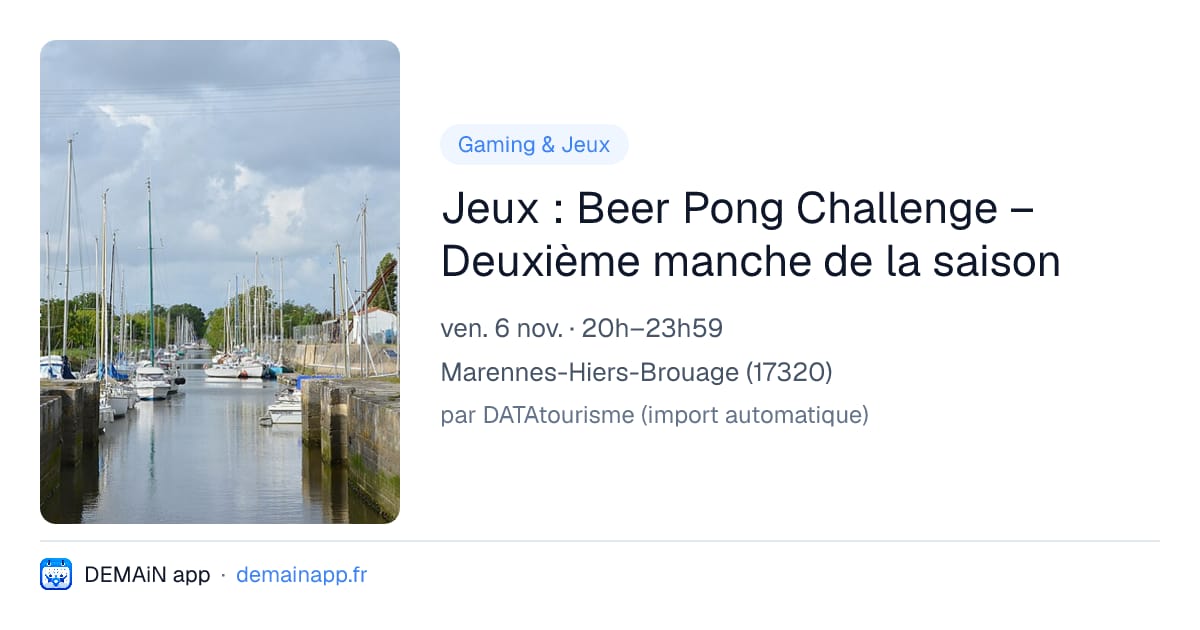 Jeux : Beer Pong Challenge – Deuxième manche de la saison — Marennes-Hiers-Brouage