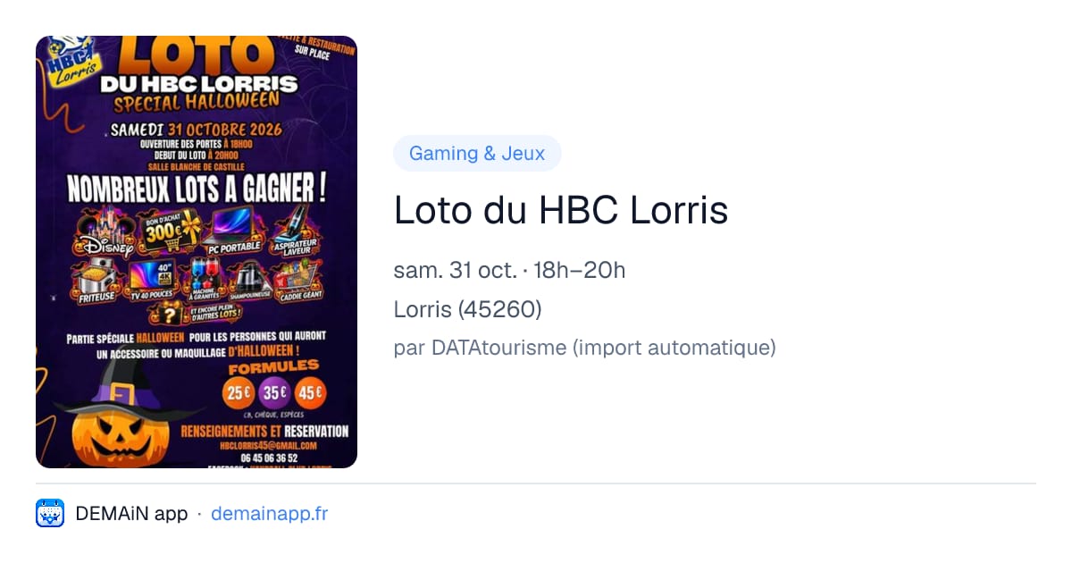Loto du HBC Lorris — Lorris