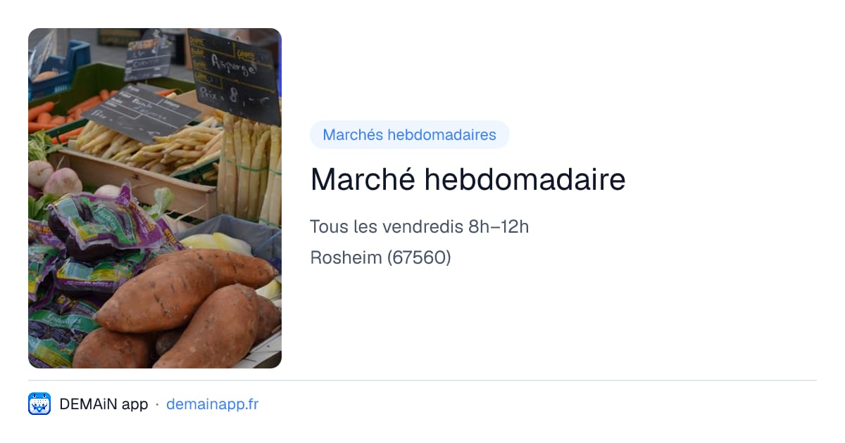 Marché hebdomadaire — Rosheim