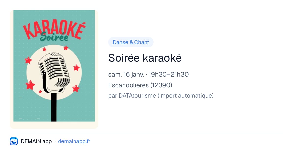 Soirée karaoké — Escandolières