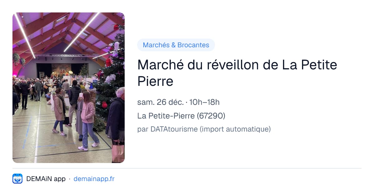 Marché du réveillon de La Petite Pierre — La Petite-Pierre