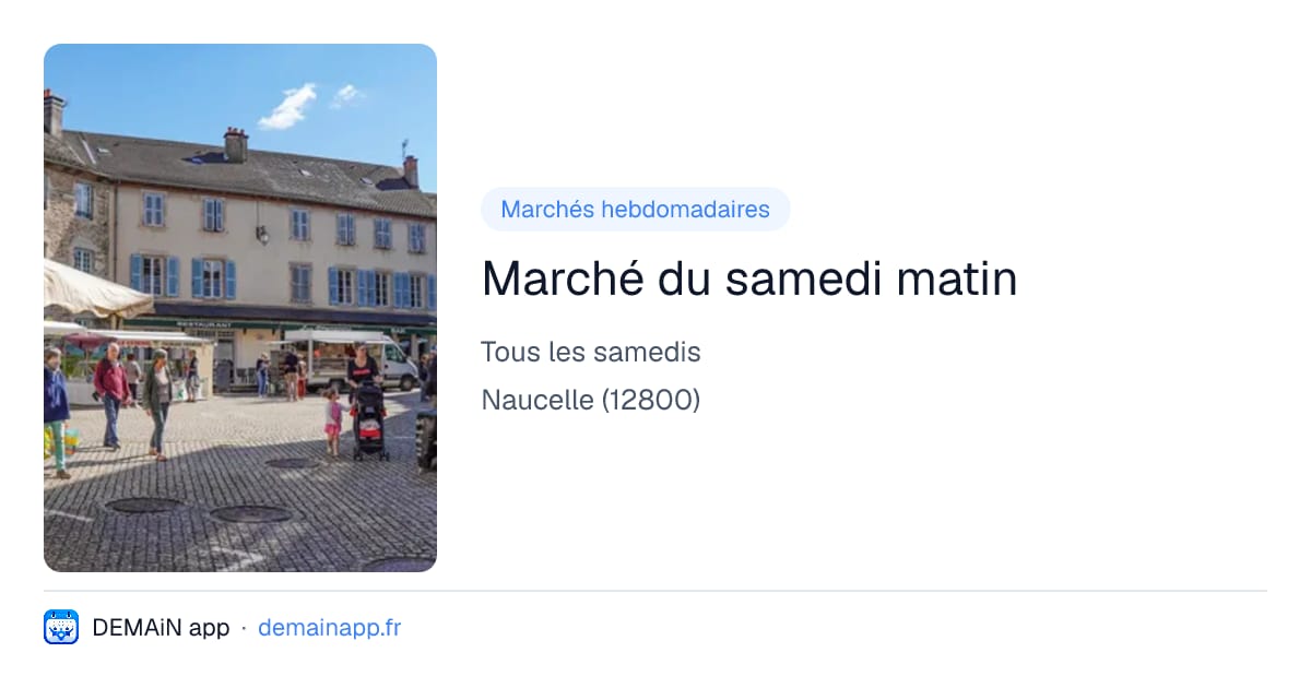 Marché du samedi matin — Naucelle