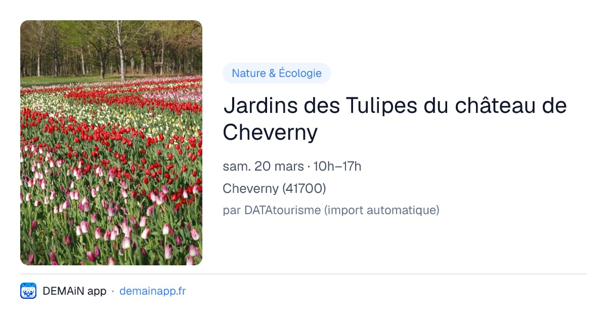 Jardins des Tulipes du château de Cheverny — Cheverny