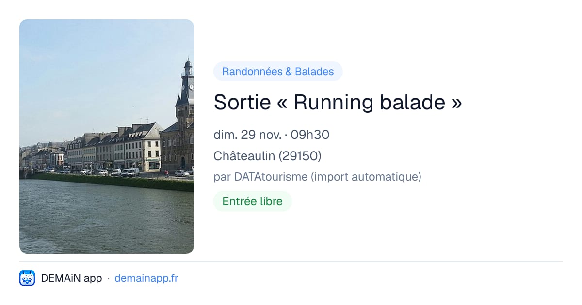 Sortie « Running balade » — Châteaulin