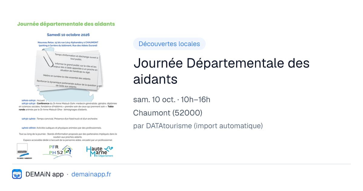 Journée Départementale des aidants — Chaumont