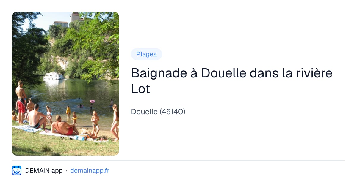 Baignade à Douelle dans la rivière Lot — Douelle