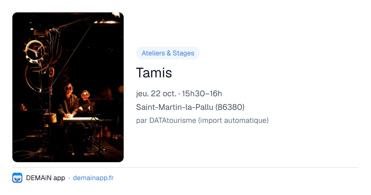 Tamis — Saint-Martin-la-Pallu