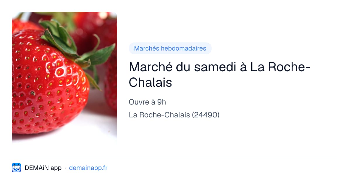 Marché du samedi à La Roche-Chalais — La Roche-Chalais