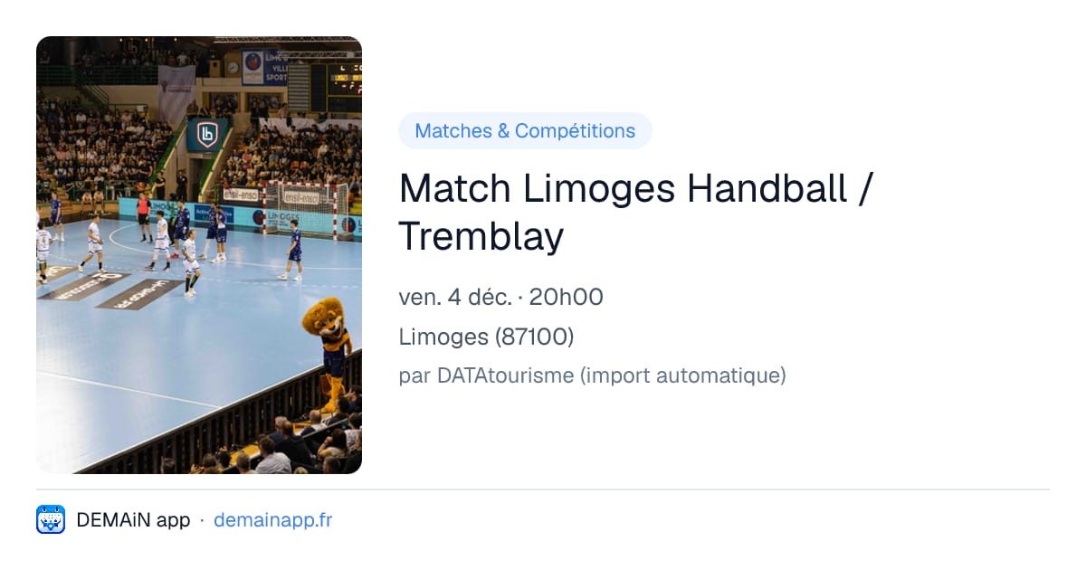 Match Limoges Handball / Tremblay — Limoges
