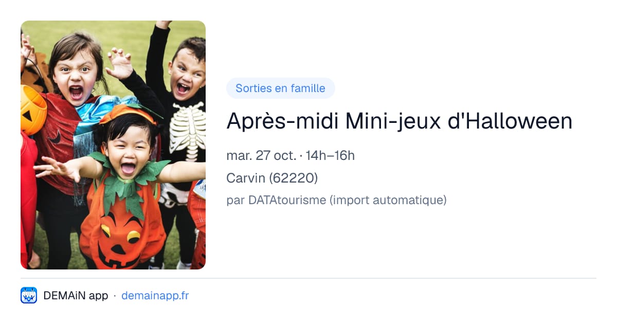 Après-midi Mini-jeux d'Halloween — Carvin