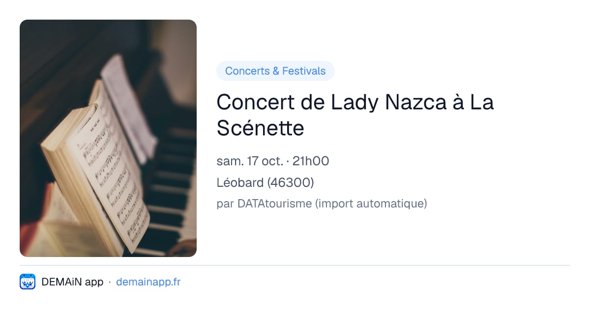 Concert de Lady Nazca à La Scénette — Léobard