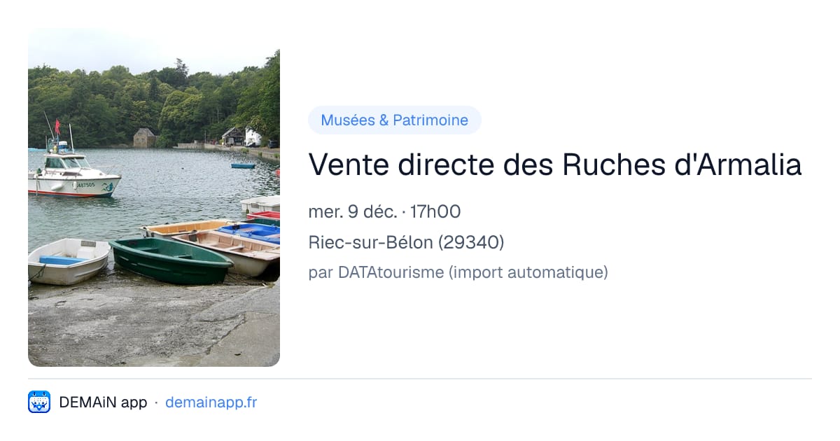Vente directe des Ruches d'Armalia — Riec-sur-Bélon