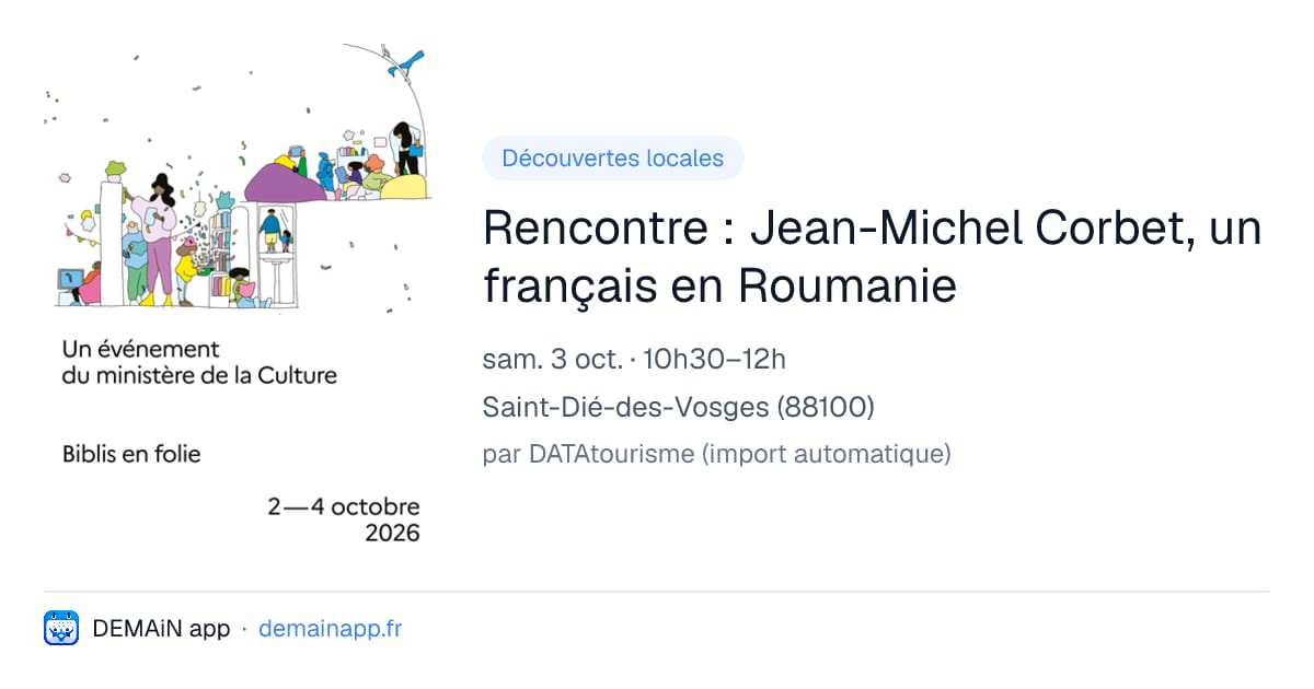 Rencontre : Jean-Michel Corbet, un français en Roumanie — Saint-Dié-des-Vosges