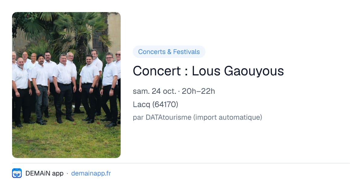 Concert : Lous Gaouyous — Lacq