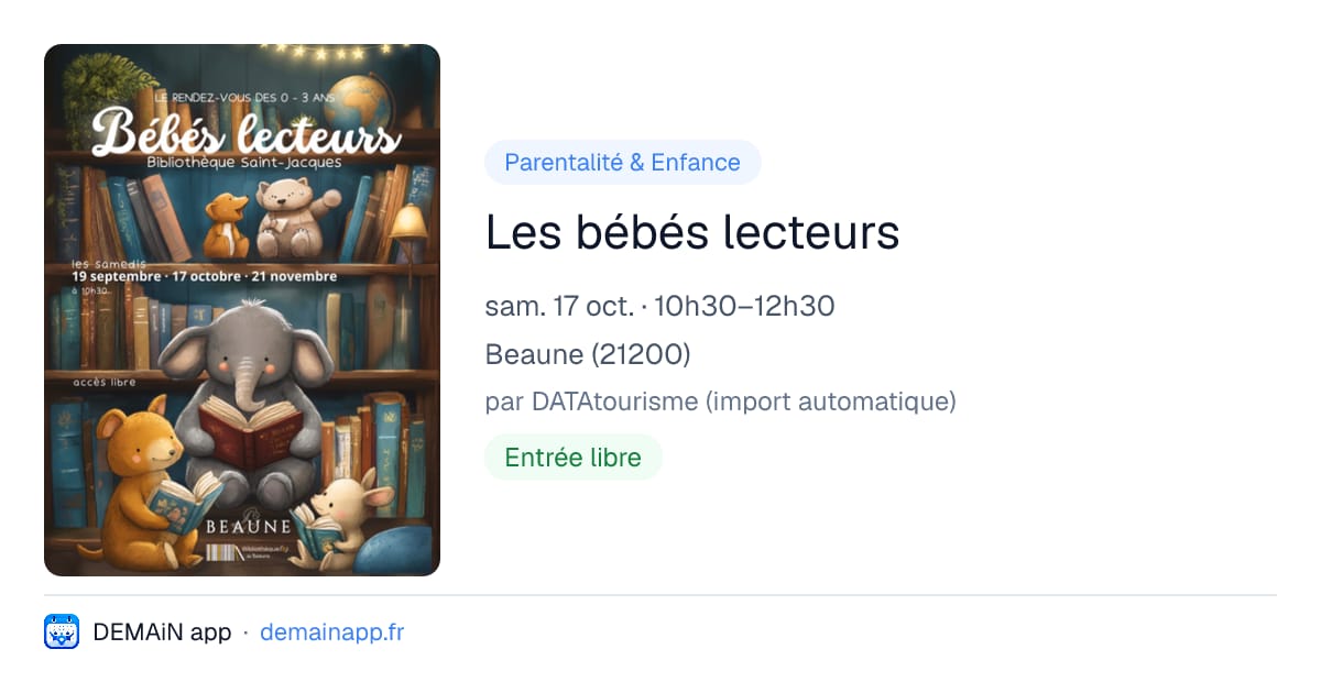 Les bébés lecteurs — Beaune