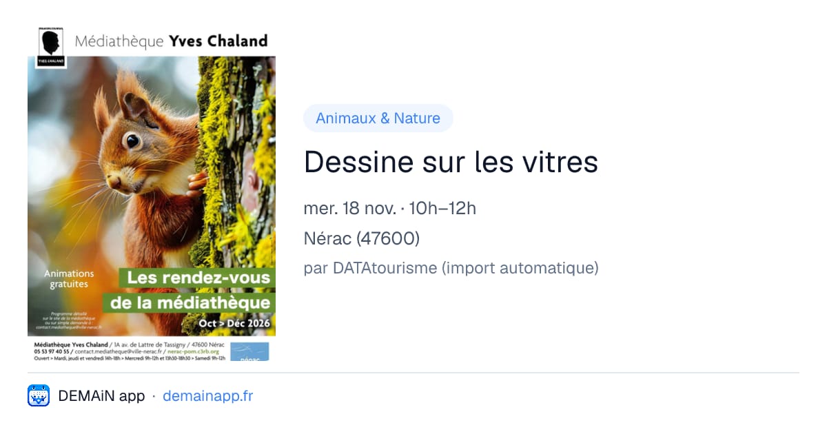 Dessine sur les vitres — Nérac