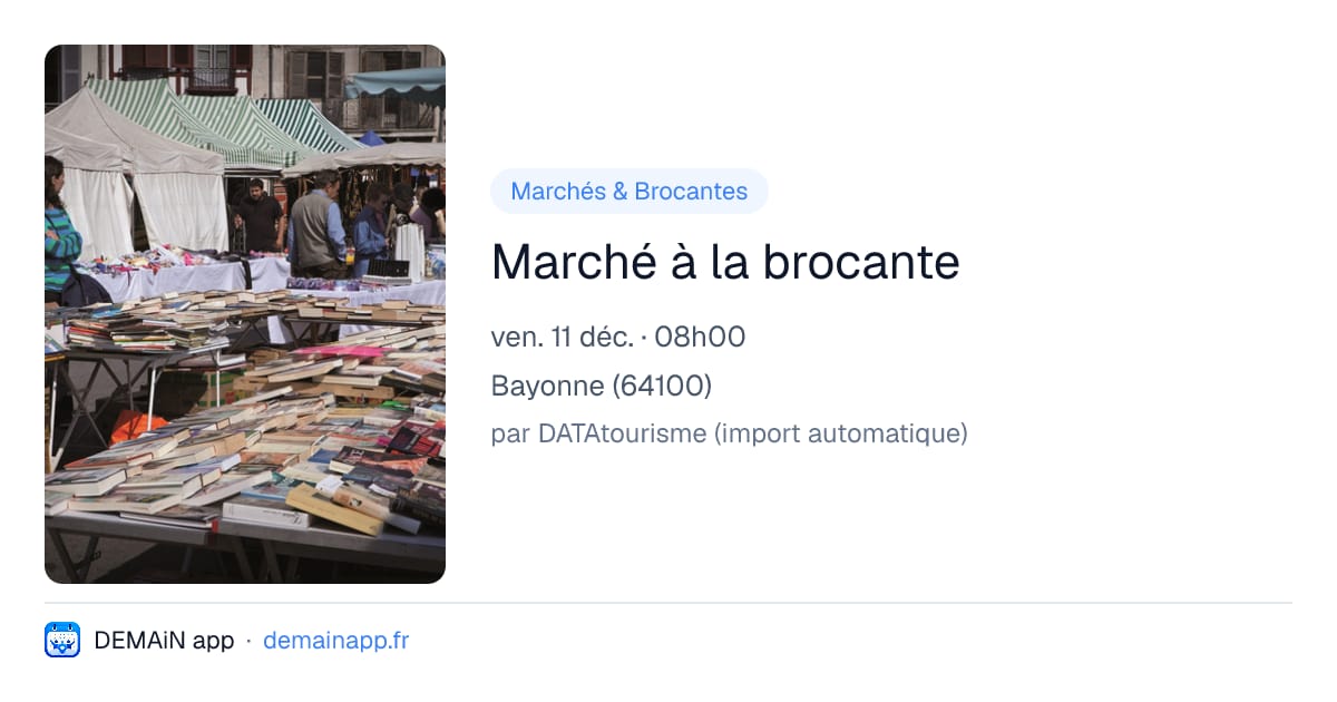 Marché à la brocante — Bayonne