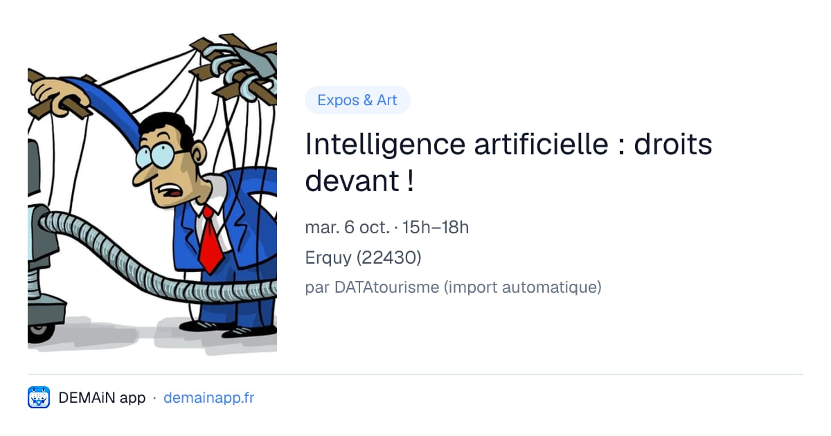 Intelligence artificielle : droits devant ! — Erquy
