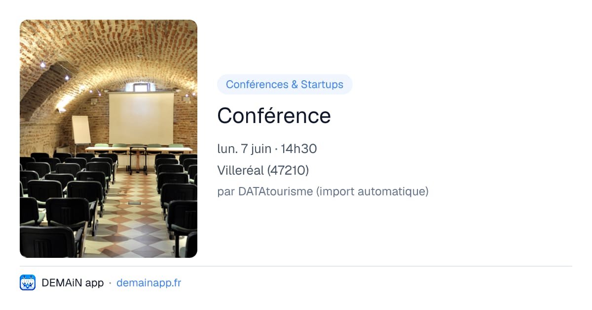 Conférence — Villeréal