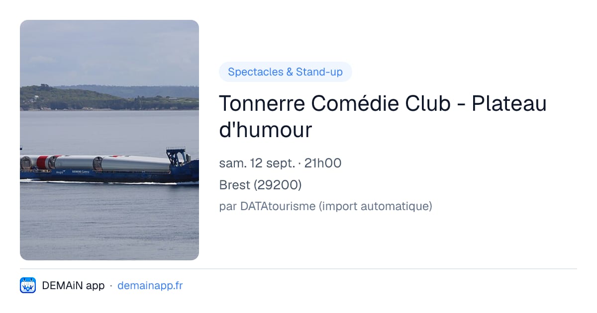 Tonnerre Comédie Club - Plateau d'humour — Brest
