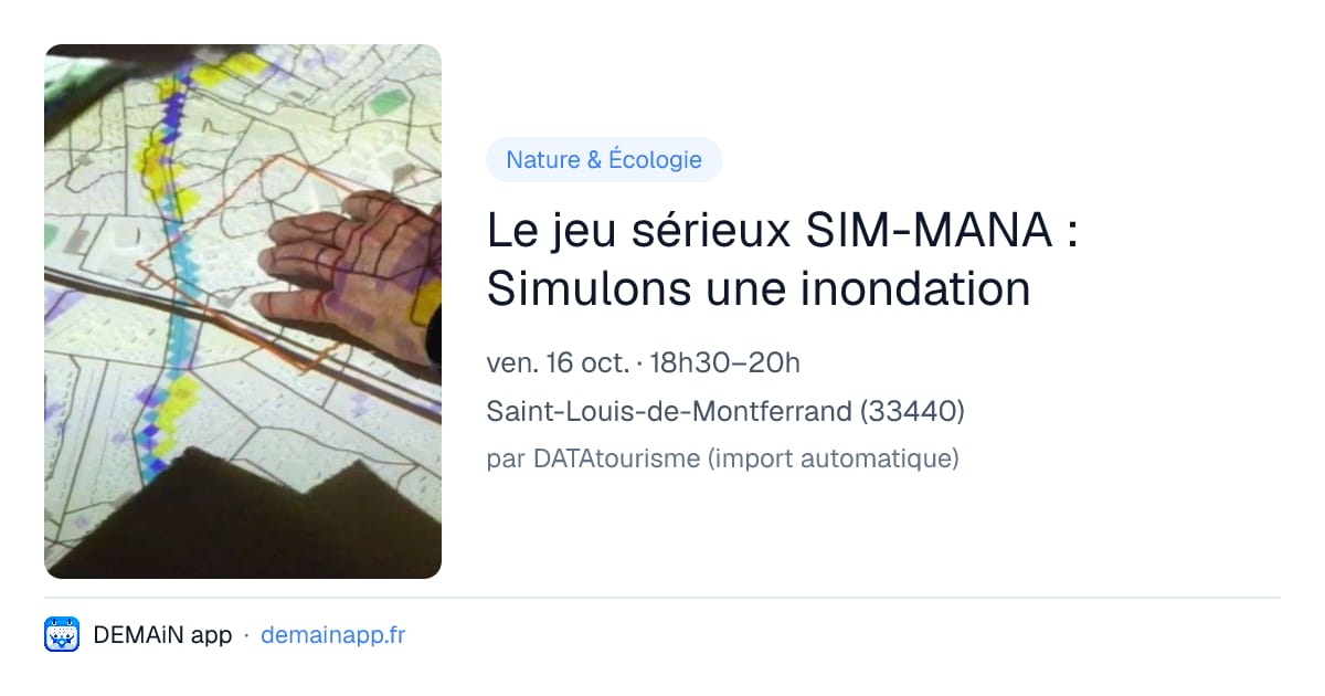 Le jeu sérieux SIM-MANA : Simulons une inondation — Saint-Louis-de-Montferrand