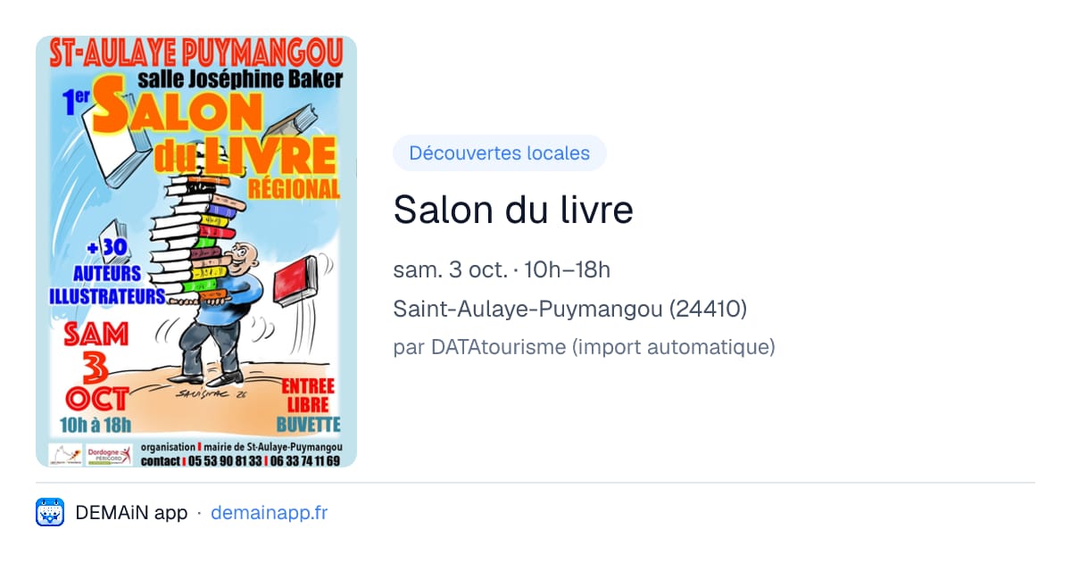 Salon du livre — Saint-Aulaye-Puymangou