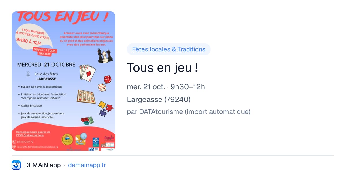 Tous en jeu ! — Largeasse
