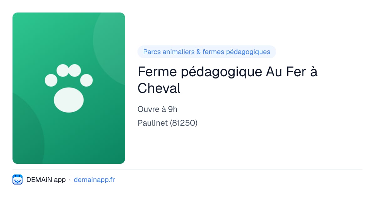 Ferme pédagogique Au Fer à Cheval — Paulinet