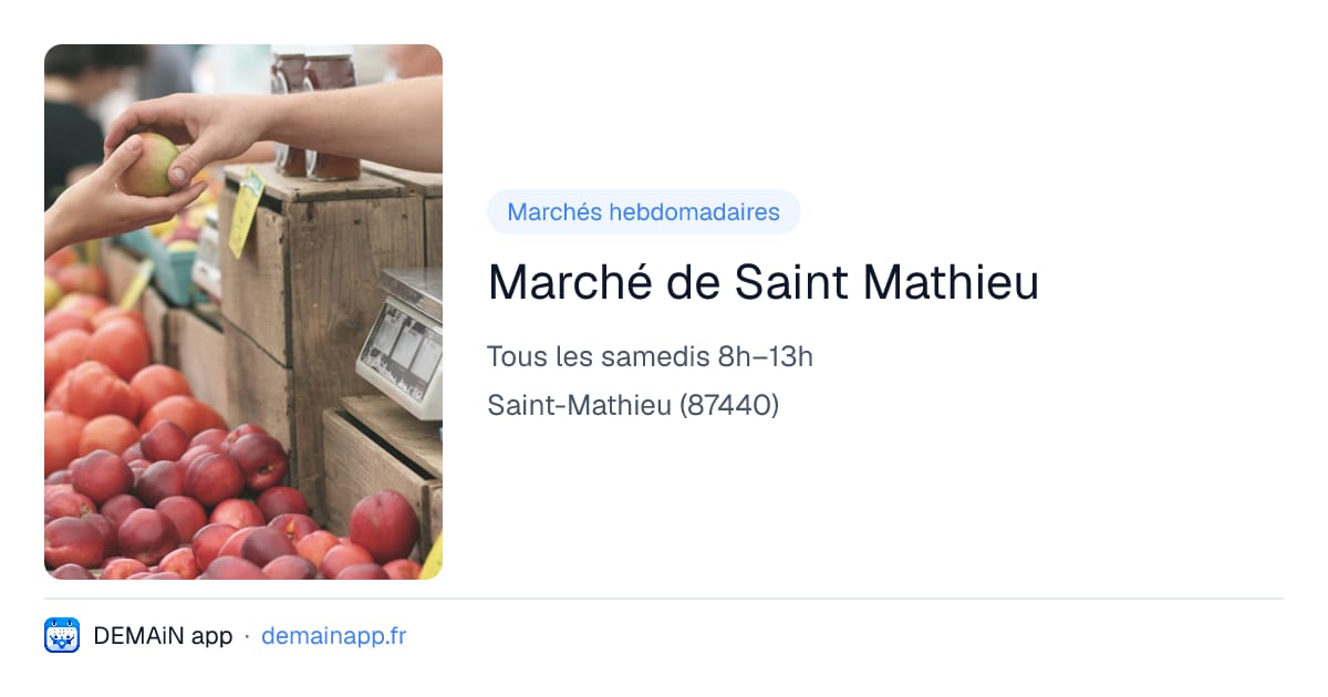 Marché de Saint Mathieu — Saint-Mathieu