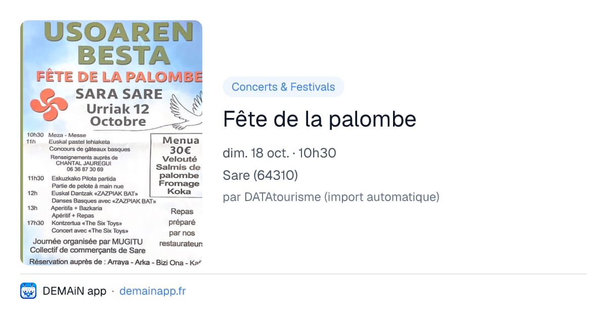 Fête de la palombe — Sare