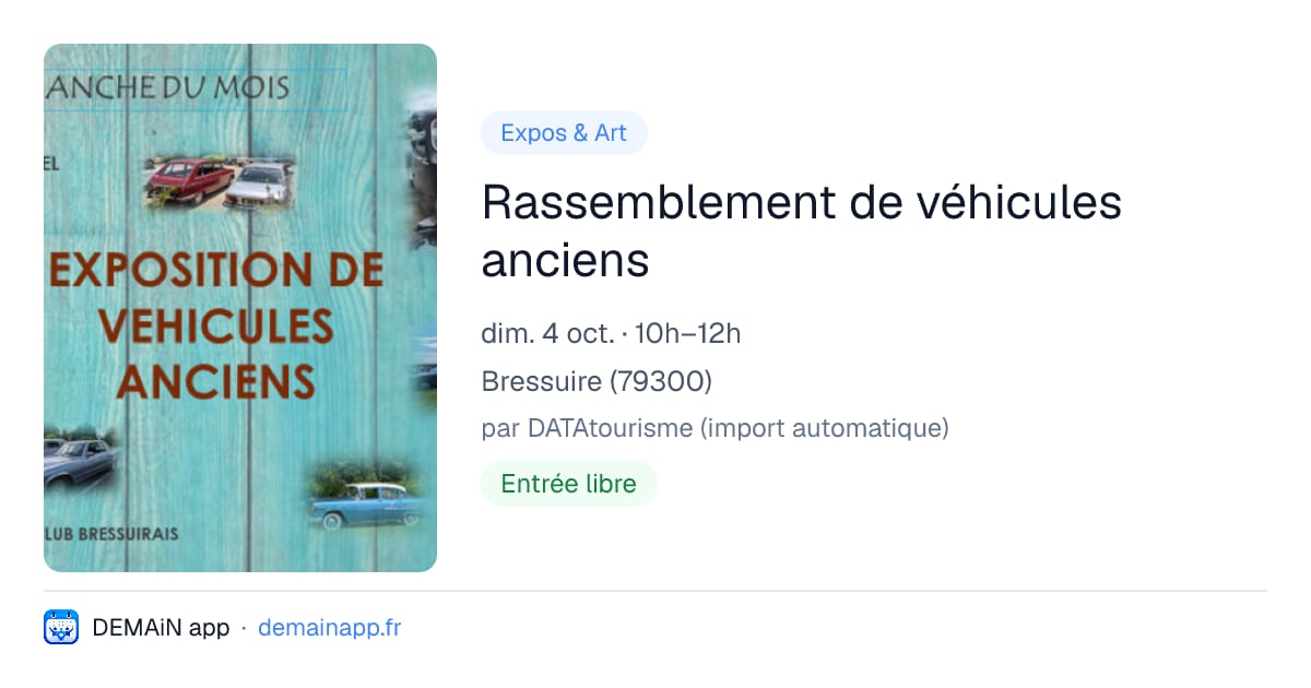 Rassemblement de véhicules anciens — Bressuire