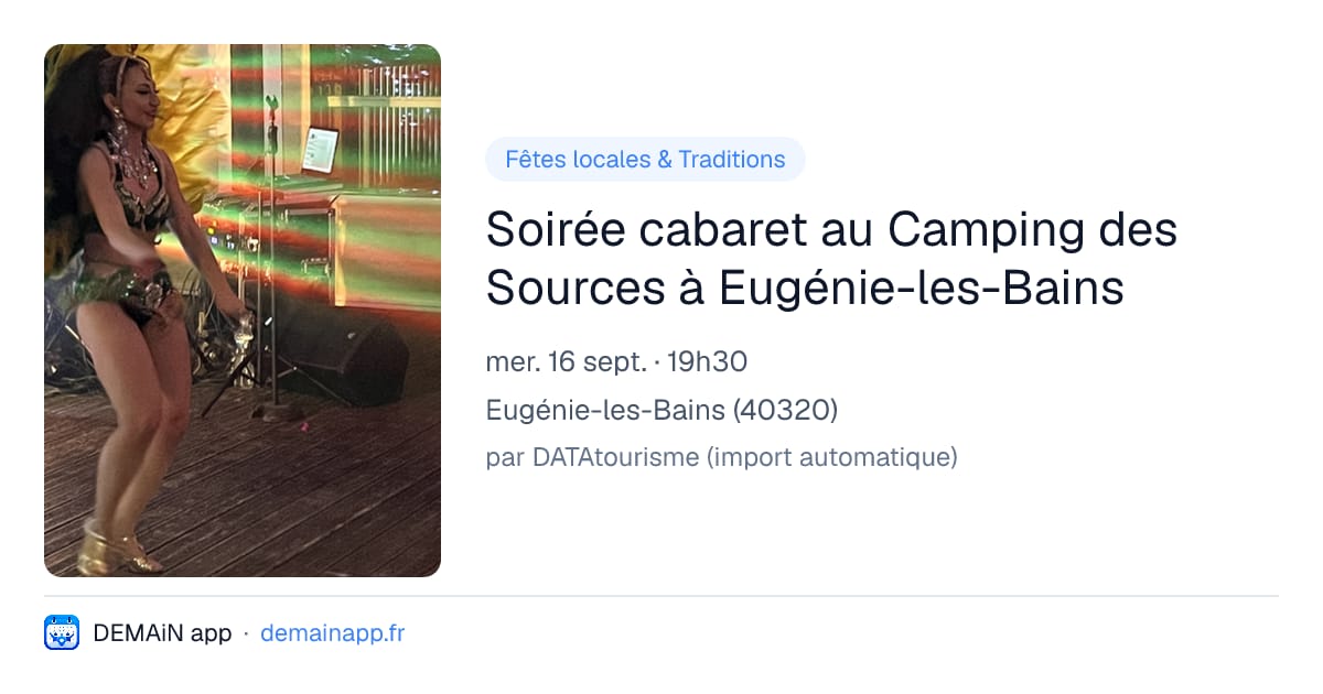 Soirée cabaret au Camping des Sources à Eugénie-les-Bains — Eugénie-les-Bains