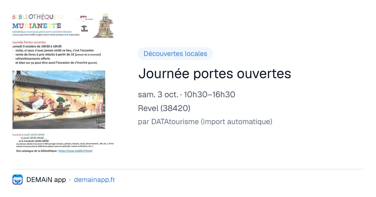 Journée portes ouvertes — Revel