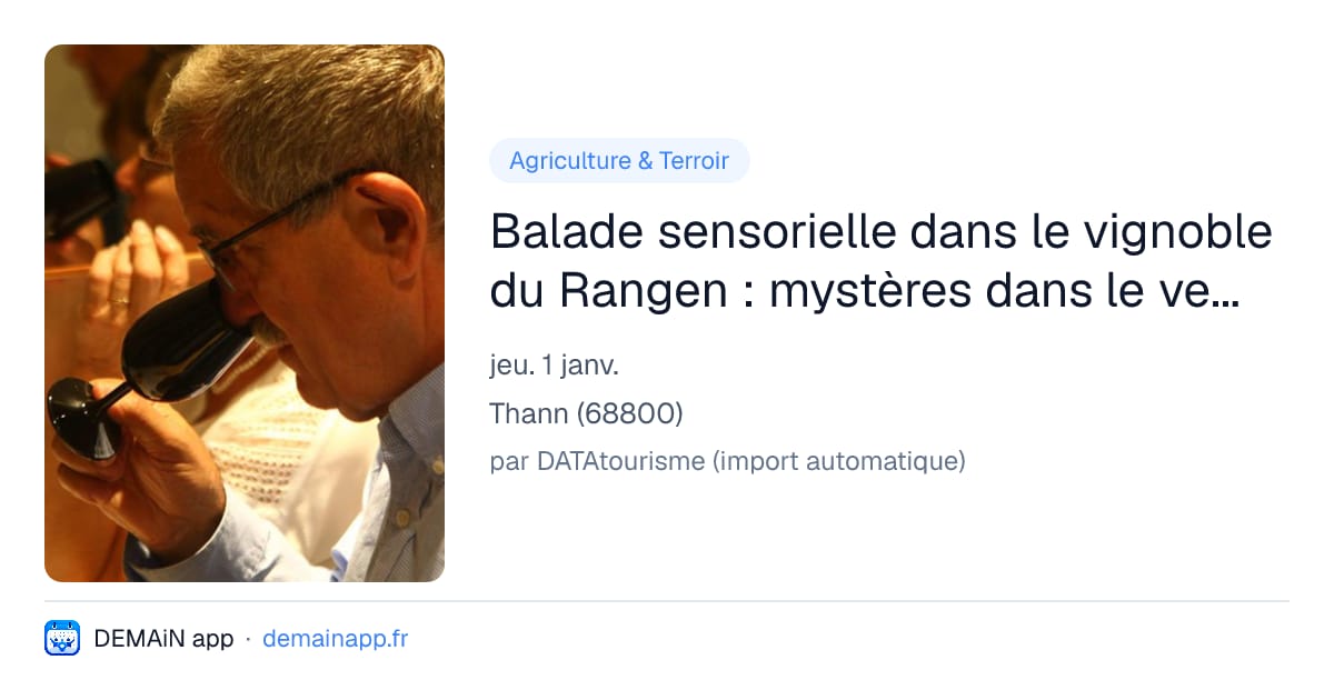 Balade sensorielle dans le vignoble du Rangen : mystères dans le verre ! — Thann