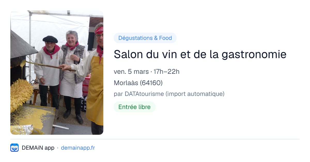 Salon du vin et de la gastronomie — Morlaàs